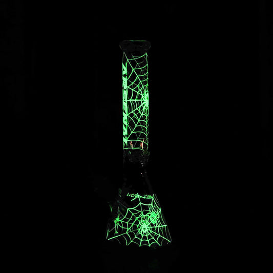 16 Inch 9mm Arsenal Glow In The Dark Glass Bong
