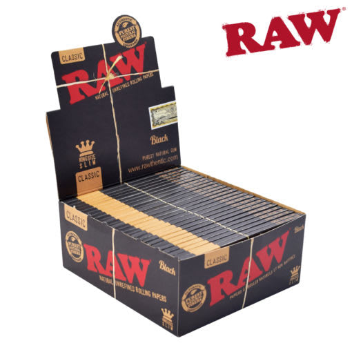 RAW Black Rolling Paper - King Size Slim