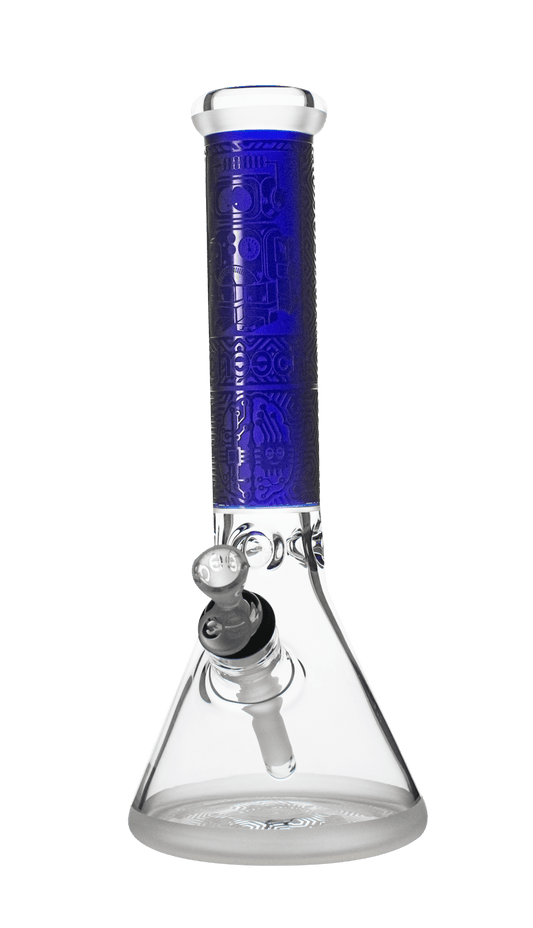 13 inch Sandblast Beaker Blue