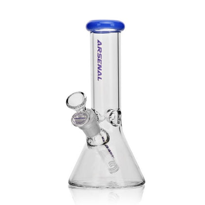 8" Arsenal Colored Rim Glass Bong