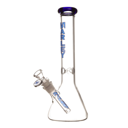 11 Inch 5mm Marley Clear Beaker Bong (Blue)
