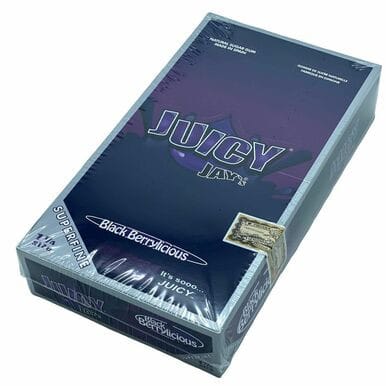 Juicy Jay's 1 1/4 Superfine Flavored Papers Black Berrylicious