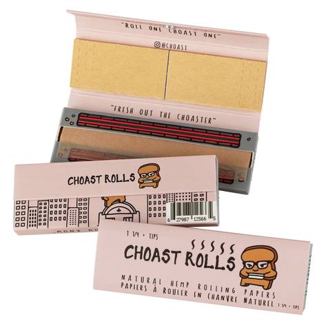 Choast Rolls 1/4'' Papers with Filter Tips and Magnet Closing Lid - 1/4'' Papers with Filter Tips and Magnet Closing Lid