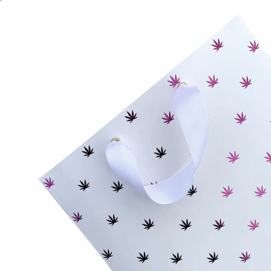 Leaf Gift Bag by KushKards - Majenta