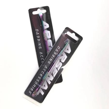 Arsenal 4.5" Metal Dabber - Rainbow Double Sided