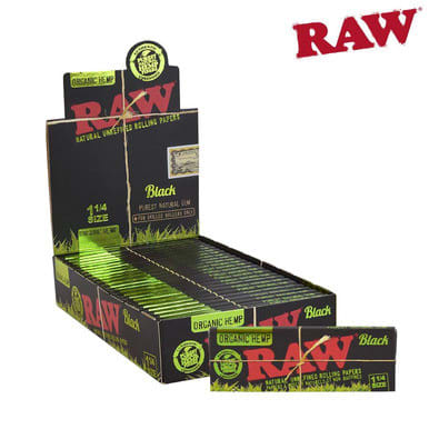 Raw Black Organic Hemp 1 1/4 Rolling Paper