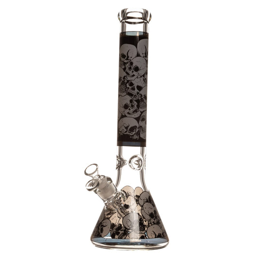 16" 7mm Marley Wrapped Skull Beaker (White)