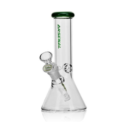 8" Arsenal Colored Rim Glass Bong