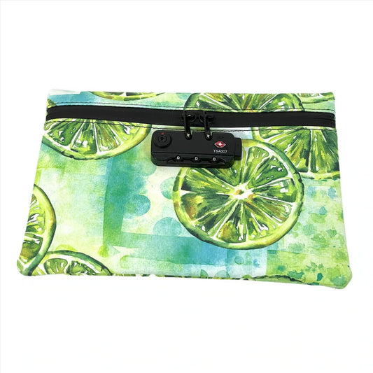 Locking Smell Proof Pouch - Limes