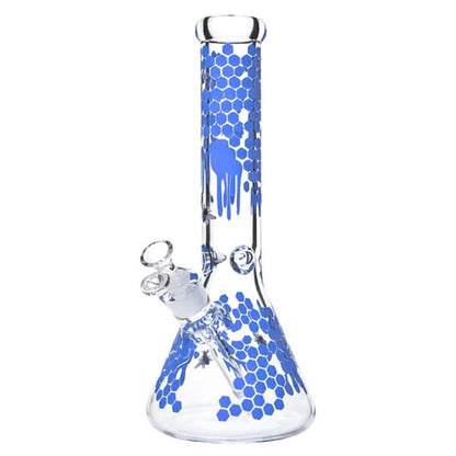 14" 7mm Arsenal Glow-in-the-Dark Honeycomb Beaker